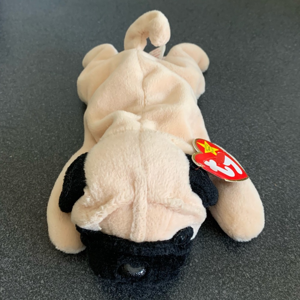 3/$12! Ty Beanie Baby - Pugsly the Pug - MWMT!